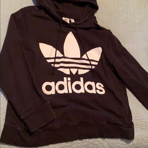 Black Adidas Hooded Sweatshirt